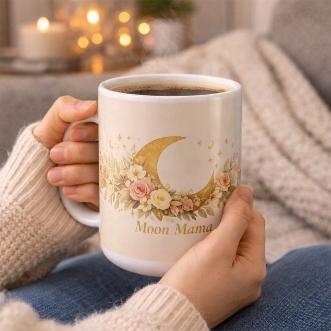 Moon Mama Personalised Celestial Mug 15oz Kaffeetasse (Von Creator hochgeladen)