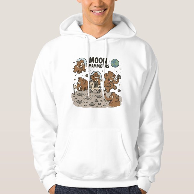 MOON MAMMOTHS lustig Hoodie (Vorderseite)