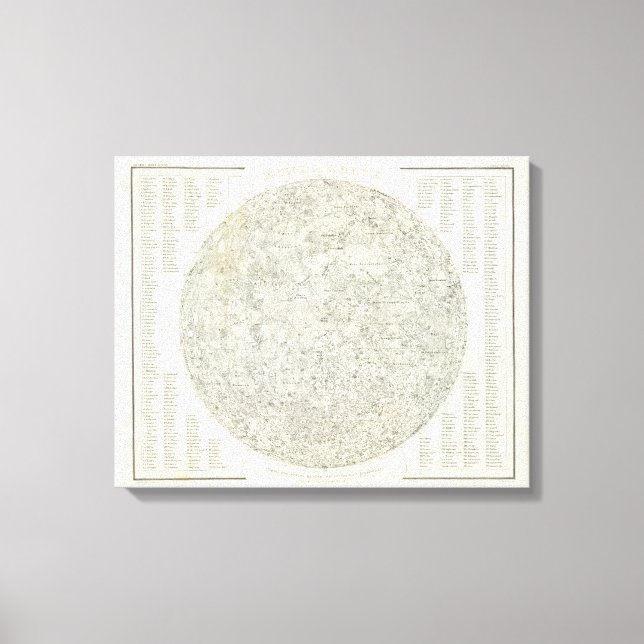 Moon Map Leinwanddruck (Vorderseite)