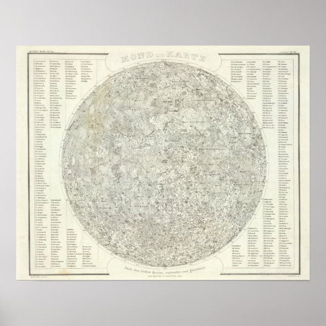 Moon Map Poster (Vorne)
