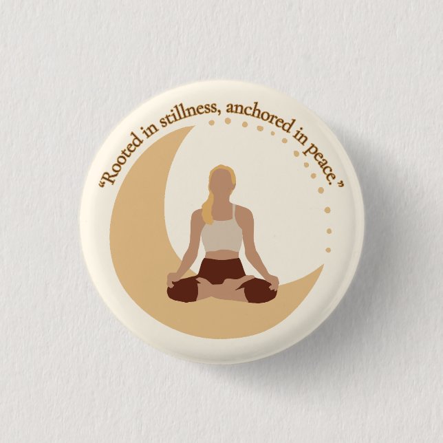 Moon Meditation – Celestial Wellness  Button (Vorderseite)