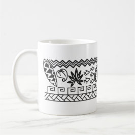Moon Meditation Polynesianische Tätowierungs-Tasse Kaffeetasse