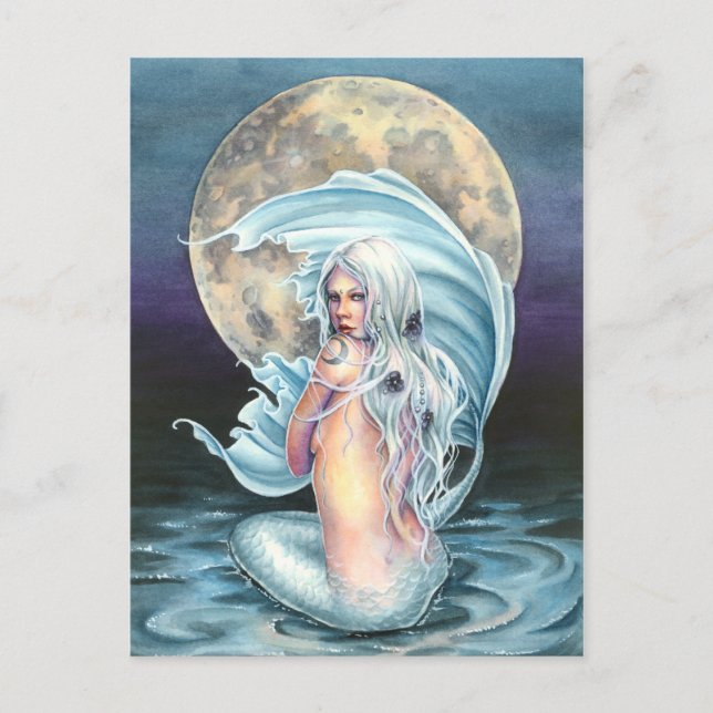 Moon Mermaid Postkarte (Vorderseite)