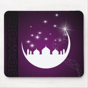 Moon mit Moschee Silhouette - Mousepad