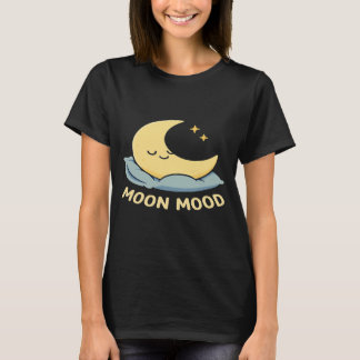 Moon Mood - Niedliches Schlafmoon-Design T-Shirt