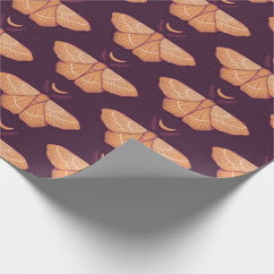 Moon Moth Witchy Night Art - Magische Illustration Geschenkpapier