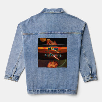 Moon Moving Into the Next Universe Denim Jacket Jeansjacke