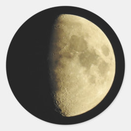 Moon Nah Up Foto Runder Aufkleber