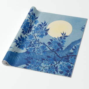 Moon Night Abend Tree Blue Moonlit Geschenkpapier