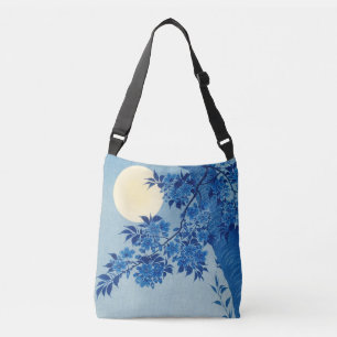 Moon Night Abend Tree Blue Moonlit Tragetaschen Mit Langen Trägern