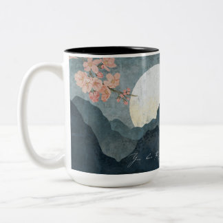 Moon Night Aesthetic White Mug Zweifarbige Tasse