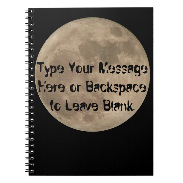 Moon Notebook Custom Full Moon Journal Buchgeschen Notizblock (Vorderseite)