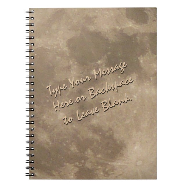Moon Notebook Custom Full Moon Journal Buchgeschen Notizblock (Vorderseite)