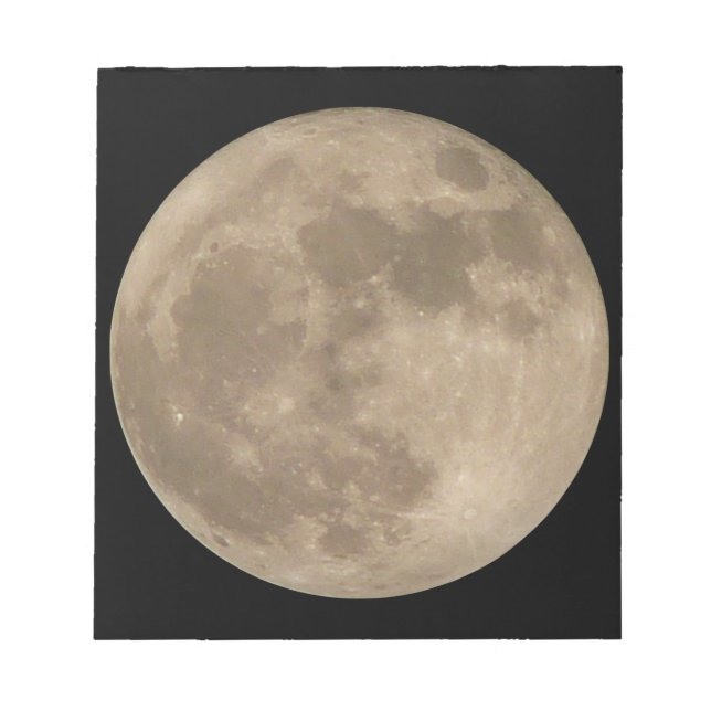 Moon Notepad Full Moon Notepads Fun Moon Geschenke Notizblock (Vorderseite)