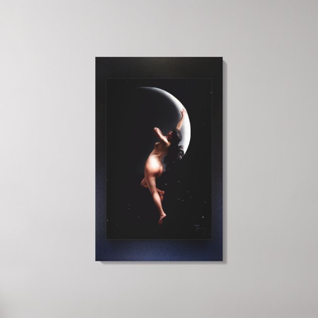 Moon Nymph von Luis Ricardo Falero Leinwanddruck (Vorderseite)