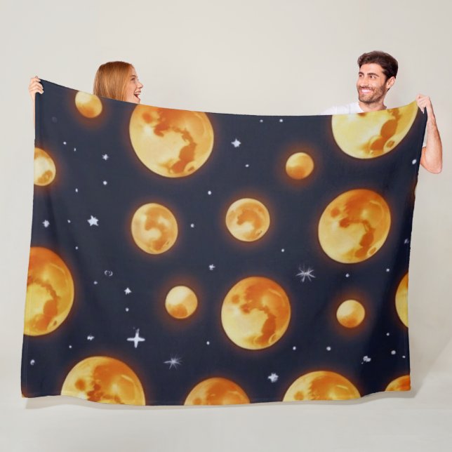Moon on Fire Muster Fleece Blanket (Beispiel)