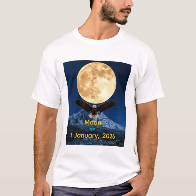 Moon on jaunary 1, 2026 T-Shirt (Vorderseite)