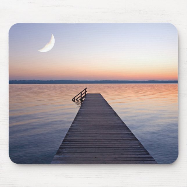 Moon Over Buscharner Footbridge | Starnberg Mousepad (Vorne)