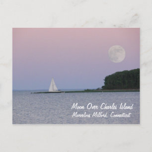 Moon Over Charles Island Postkarte