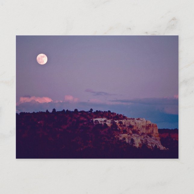 Moon Over El Morro National Monument Postkarte (Vorderseite)