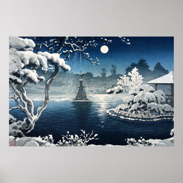 Moon Over Hibiya Park by Tsuchiya Koitsu Poster (Vorne)