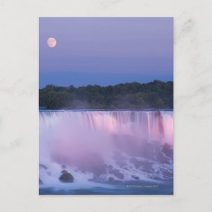 Moon over Niagara Falls Postkarte