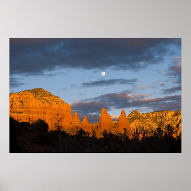 Moon Over Sedona, Arizona 2226 Poster (Vorne)