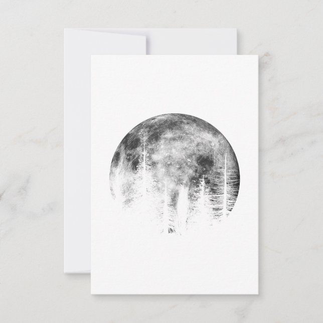 Moon over the forest einladung (Vorderseite)