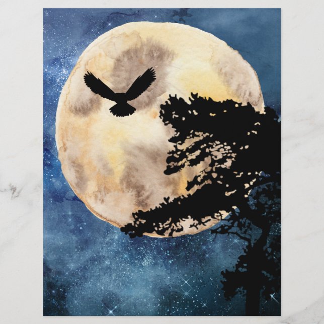 Moon & Owl Mitternacht Scrapbook (Vorderseite)