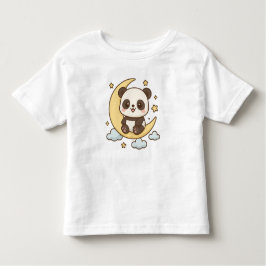 Moon Panda - Niedliches Panda im Halbmond Kleinkind T-shirt