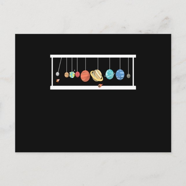 Moon Pendulum Planets Astronaut Space Postkarte (Vorderseite)