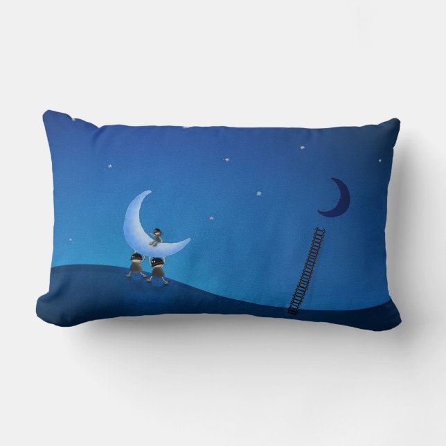 moon_people_sky_imitation lendenkissen (Vorderseite)