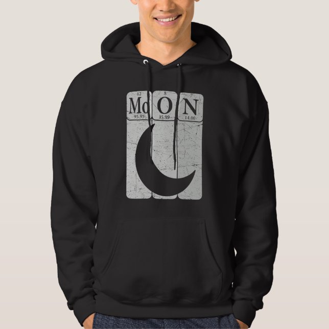 Moon Periodic Table Elements Moon Space Nerd Moon  Hoodie (Vorderseite)