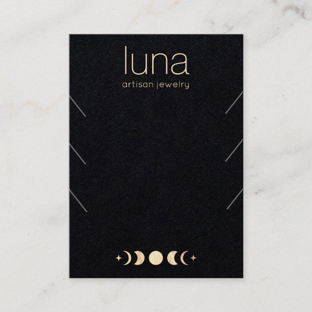 Moon Phase 3 Necklace Bracelet Display Holder Visitenkarte (Vorderseite)