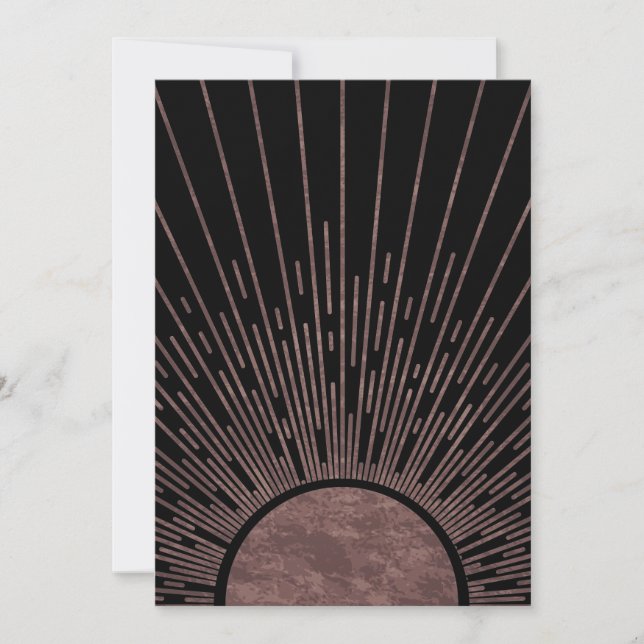 Moon Phase Arch Abstract Sun and Sun Rays Set, 1/6 Einladung (Vorderseite)
