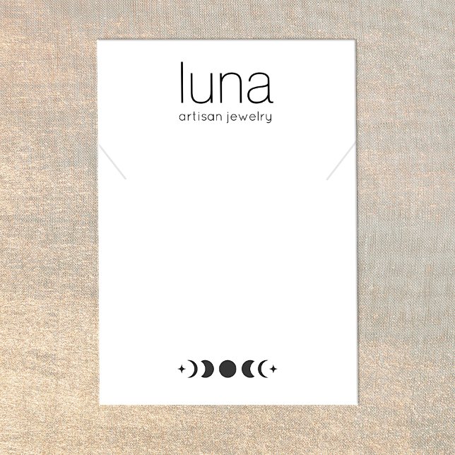 Moon Phase Necklace Bracelet Display Holder Visitenkarte (Von Creator hochgeladen)