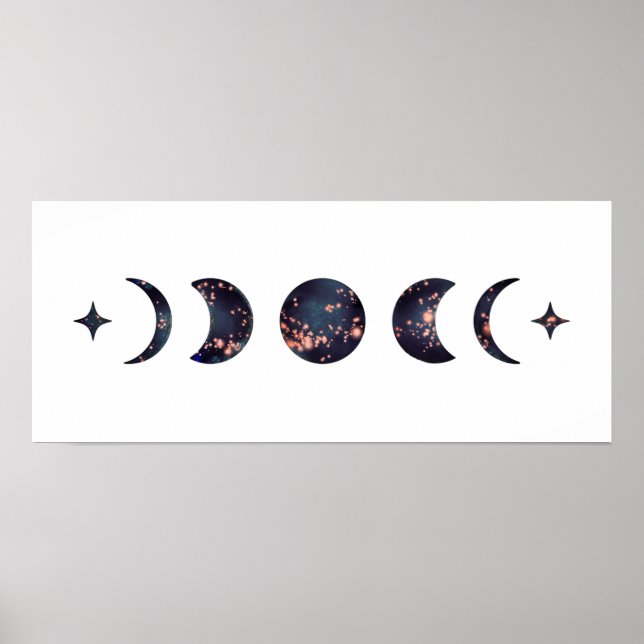 Moon Phase Stars Poster (Vorne)