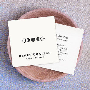 Moon Phases Astrologie Yoga Lehrer Quadratische Visitenkarte