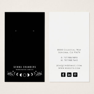 Moon Phases Black Earring Juwelier Display Cards