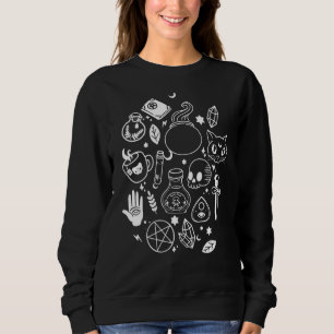Moon Phases Cat Pagan Hexe Wicca Wicca Sweatshirt