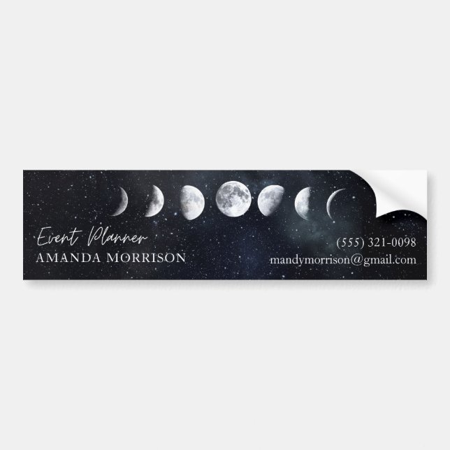 Moon Phases Celestial Event Planner Sticke Autoaufkleber (Vorne)