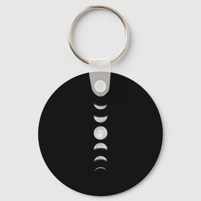 Moon Phases Cool Astronomie Schlüsselanhänger (Vorderseite)