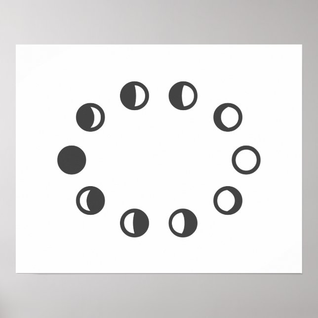 Moon Phases Design für Poster (Vorne)