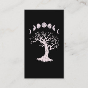 Moon Phases Gothic Tree Visitenkarte