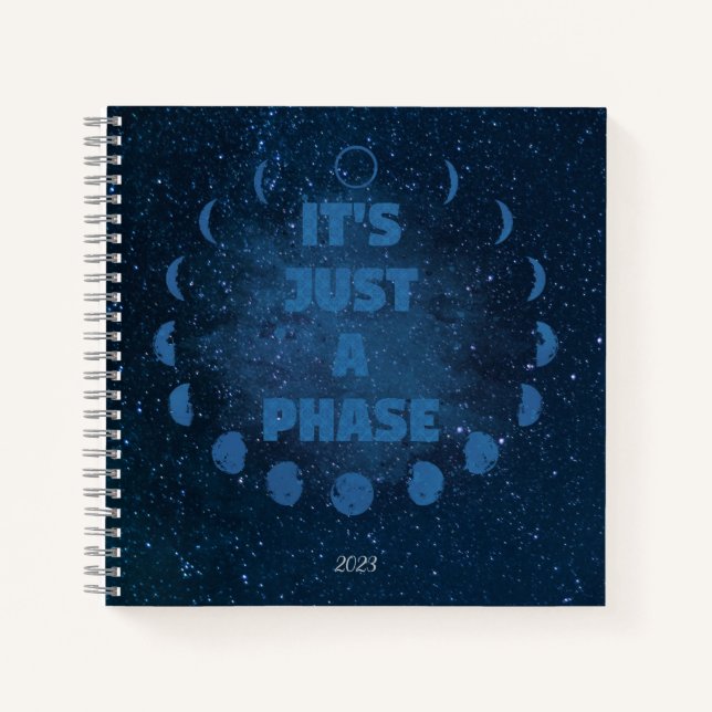 Moon Phases Journal und Sketchbook Notizbuch (Vorderseite)