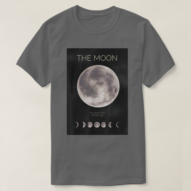 Moon Phases Night Graphic T - Shirt (Design vorne)