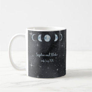 Moon Phases Starry Night Celestial Hochzeit Kaffeetasse