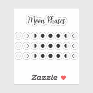 Moon Phases Tracker Lunar Cycles Mini Bujo Planer Aufkleber