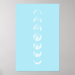 Moon Phones Wall Art Poster