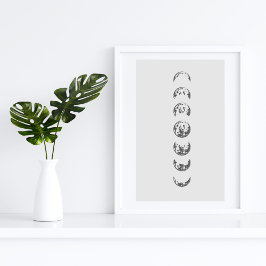 Moon Phones Wall Art Poster